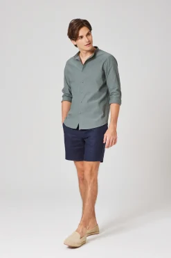 Lyocell-Cotton Long Sleeve Shirt