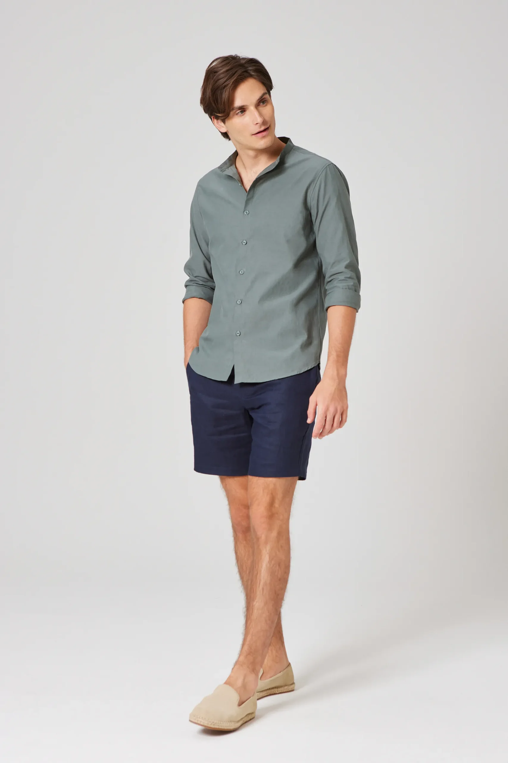 Lyocell-Cotton Long Sleeve Shirt