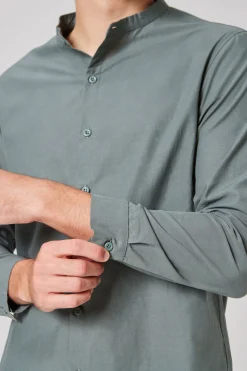 Lyocell-Cotton Long Sleeve Shirt