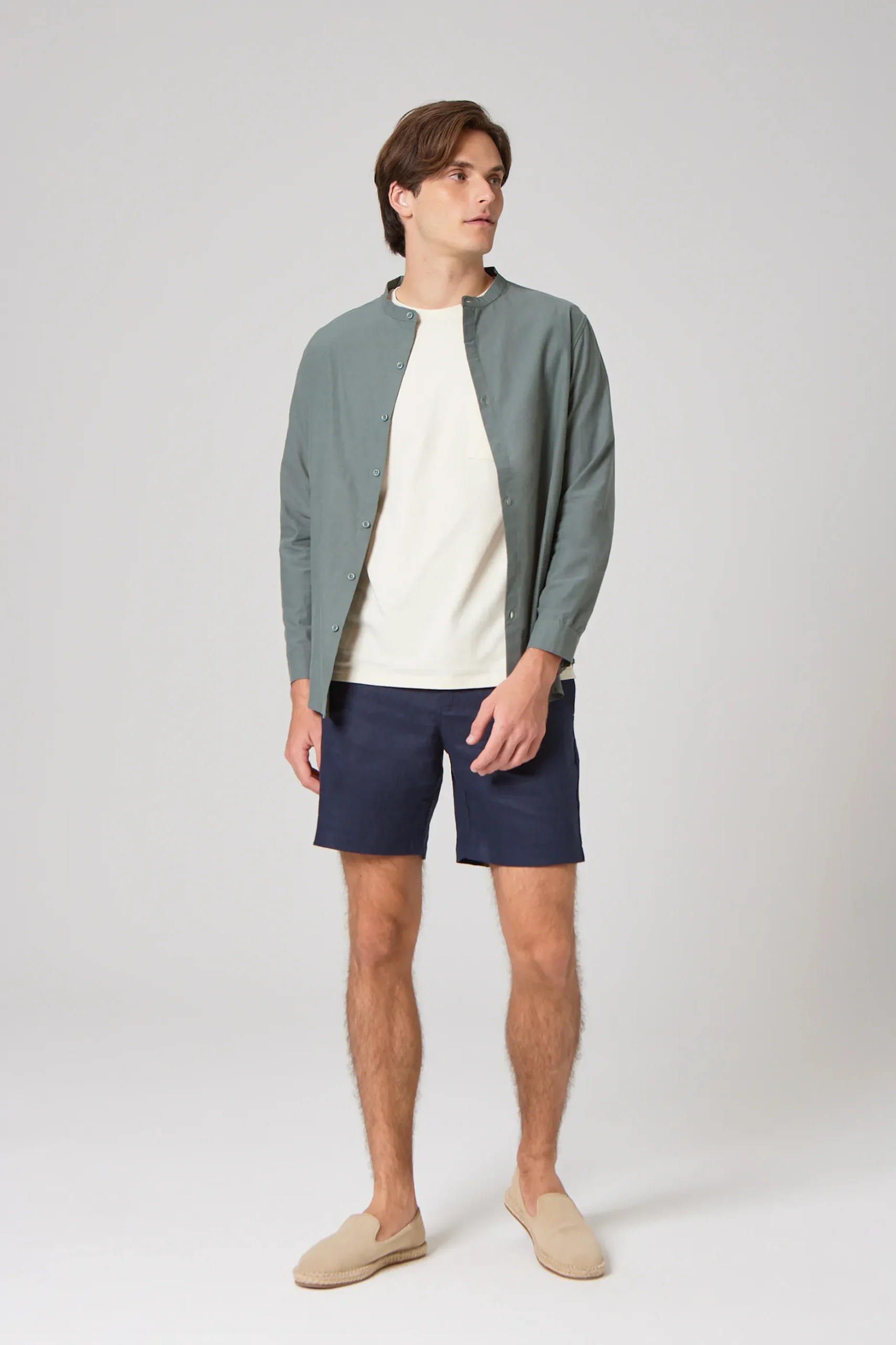 Lyocell-Cotton Long Sleeve Shirt