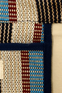 Medium Striped Woven Beach Bag