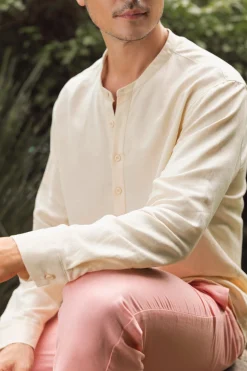 Men's Half-Placket Long Sleeve Shirt