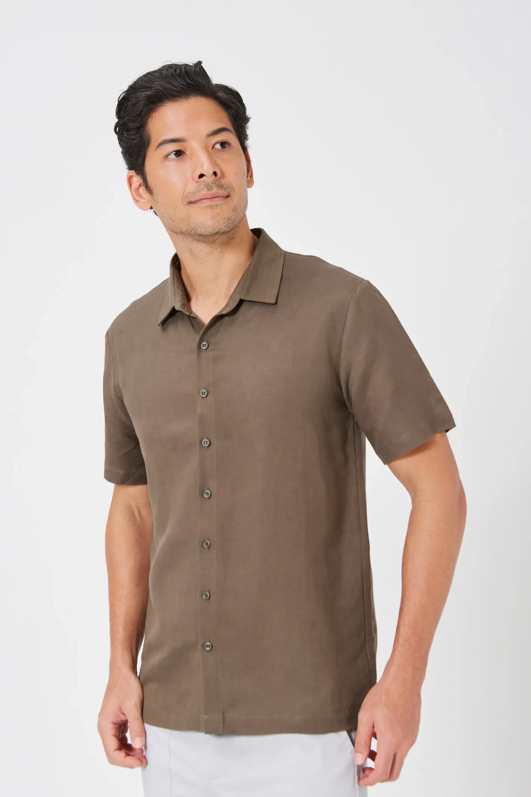 Men’s Linen Collared Shirt