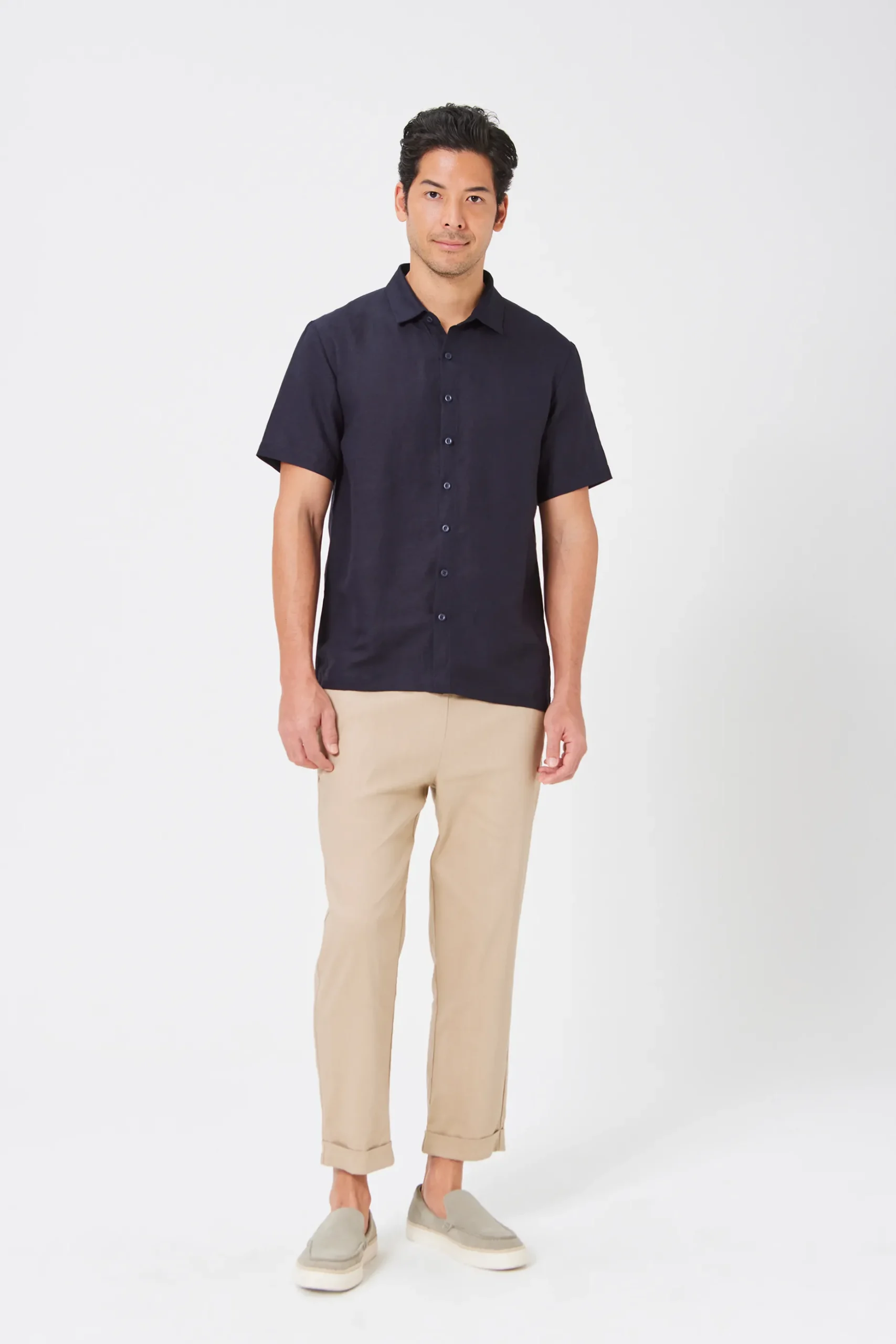 Men’s Linen Collared Shirt