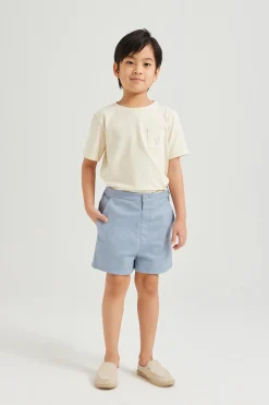 Mini Cotton Twill Shorts