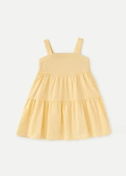 Mini Striped Cotton Tiered Dress