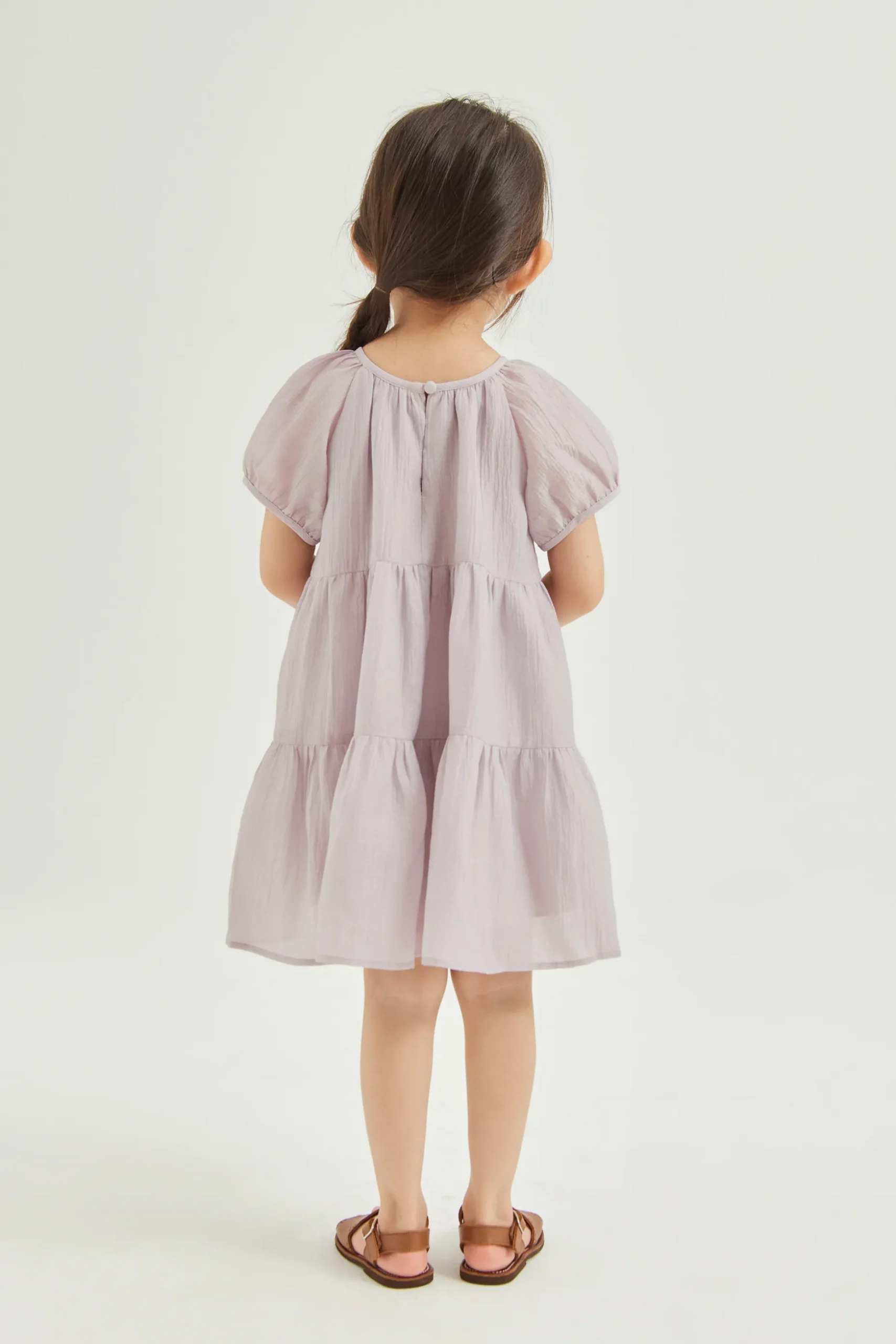 Mini Textured Tiered Rayon Dress