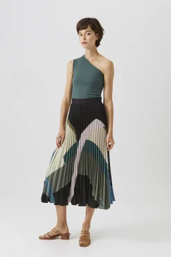 Mountains Pleated Skirt