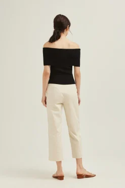 Off-Shoulder Knit Top