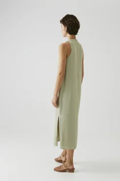 One-Shoulder Pleat Maxi Dress