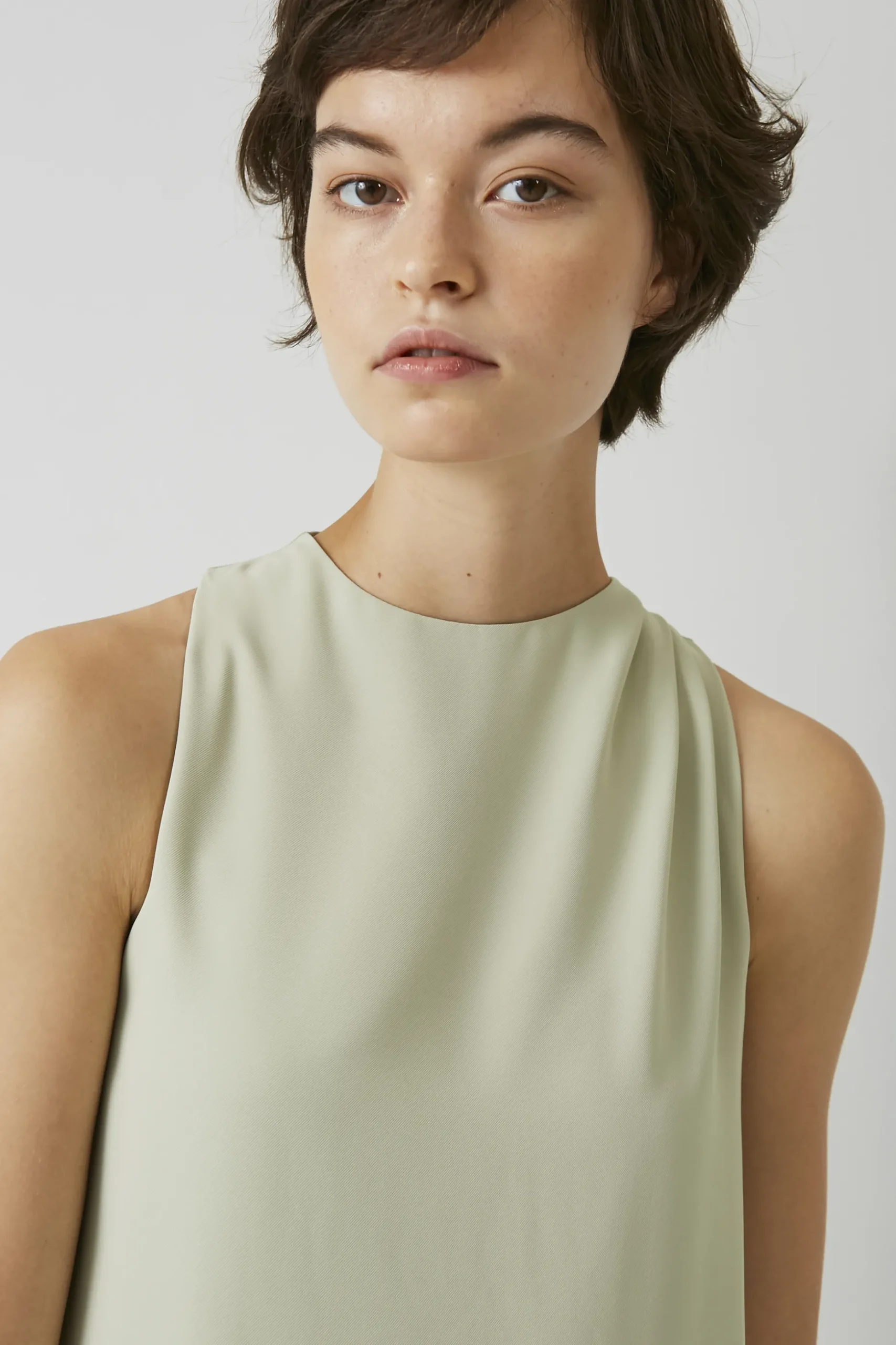 One-Shoulder Pleat Maxi Dress