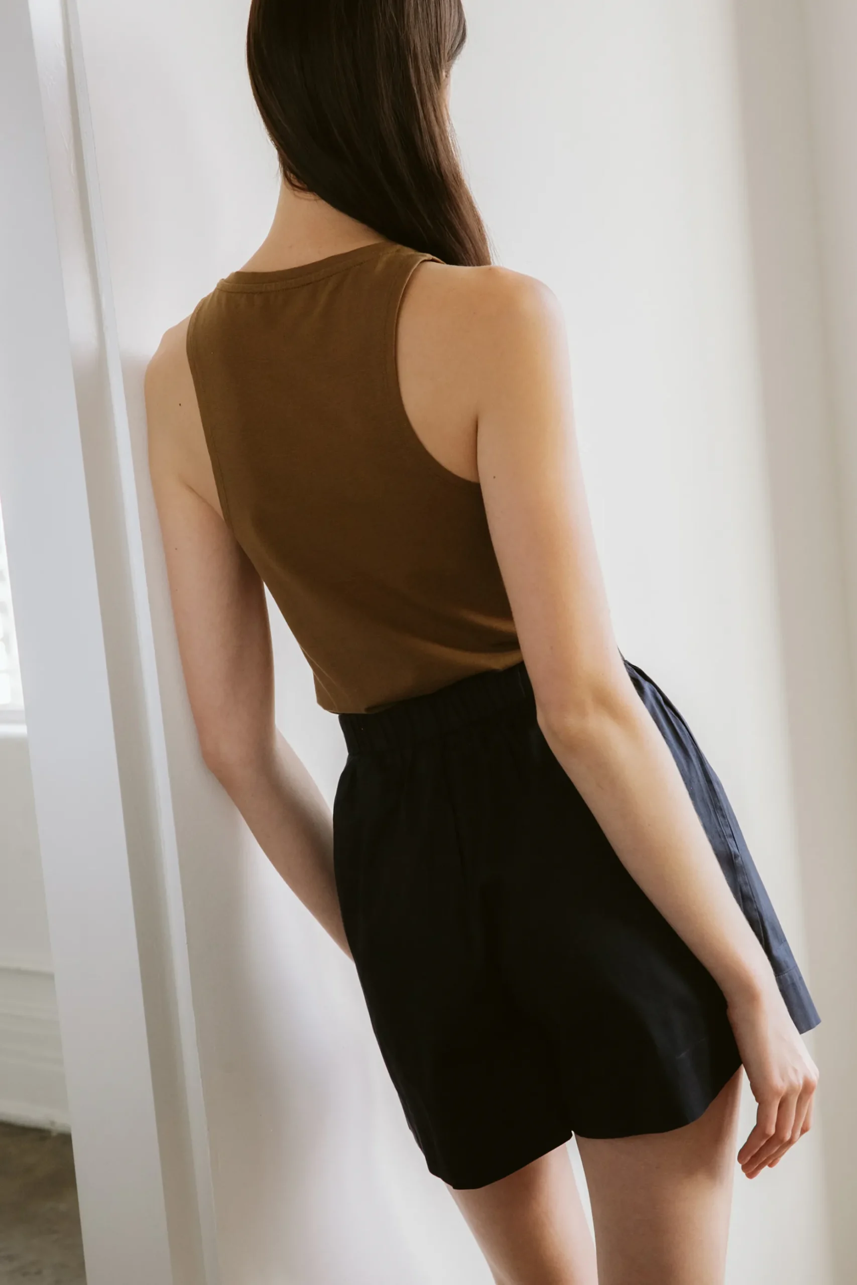 Organic Cotton Boxy Pleat Shorts