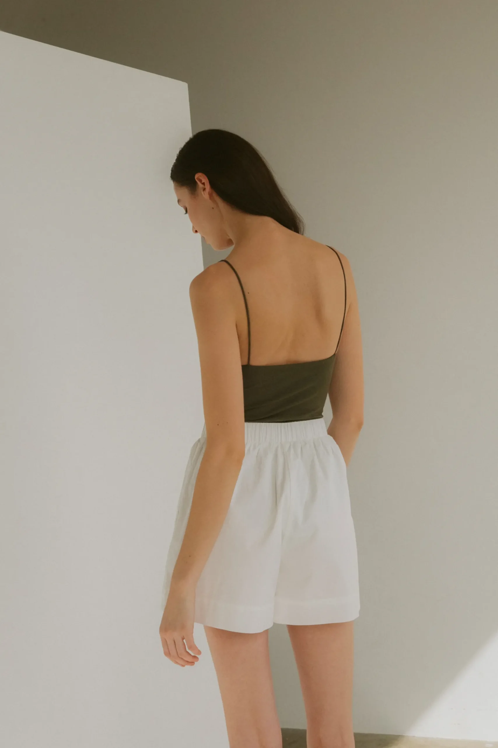 Organic Cotton Boxy Pleat Shorts