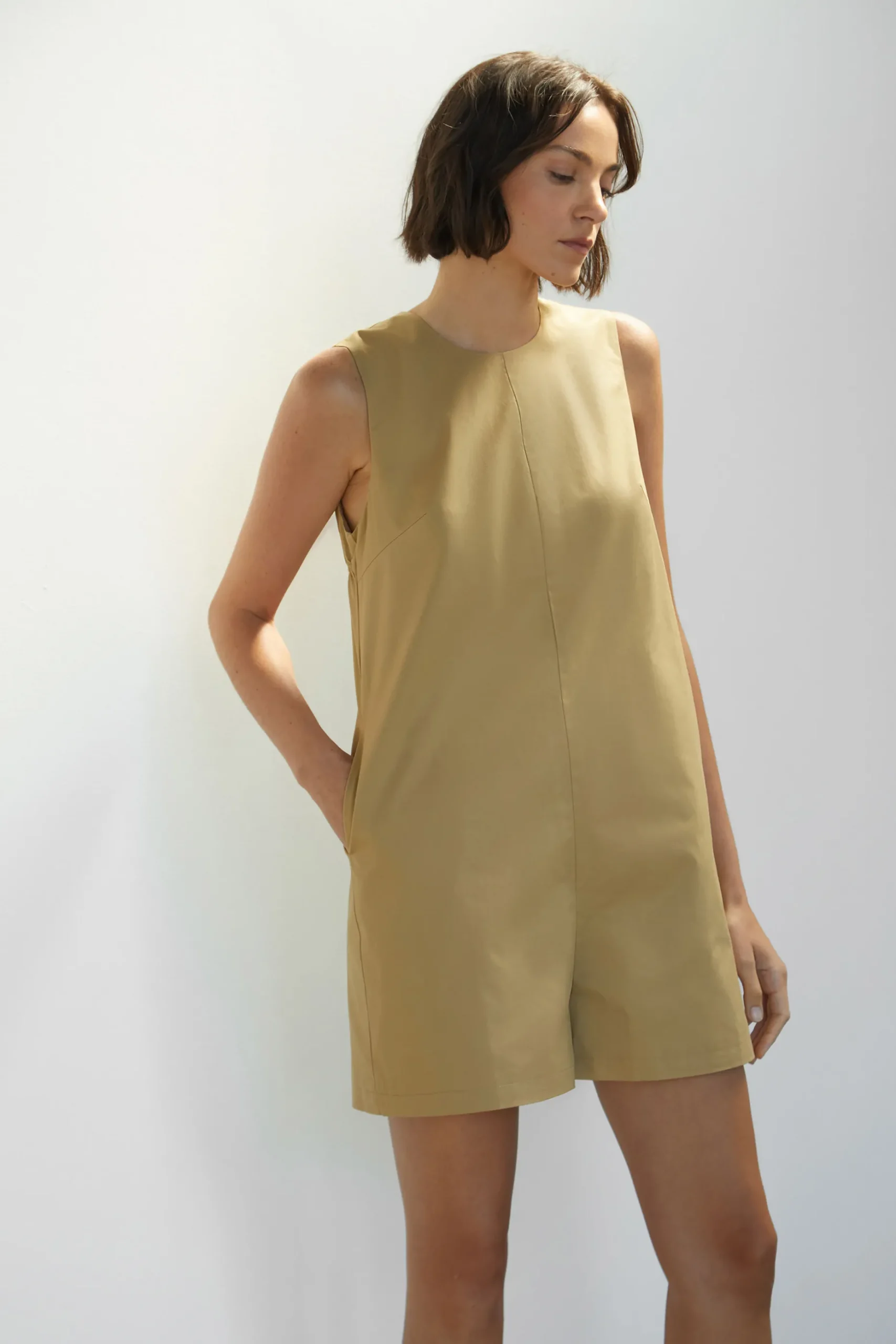 Organic Cotton Gathered Romper