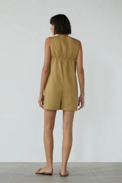 Organic Cotton Gathered Romper