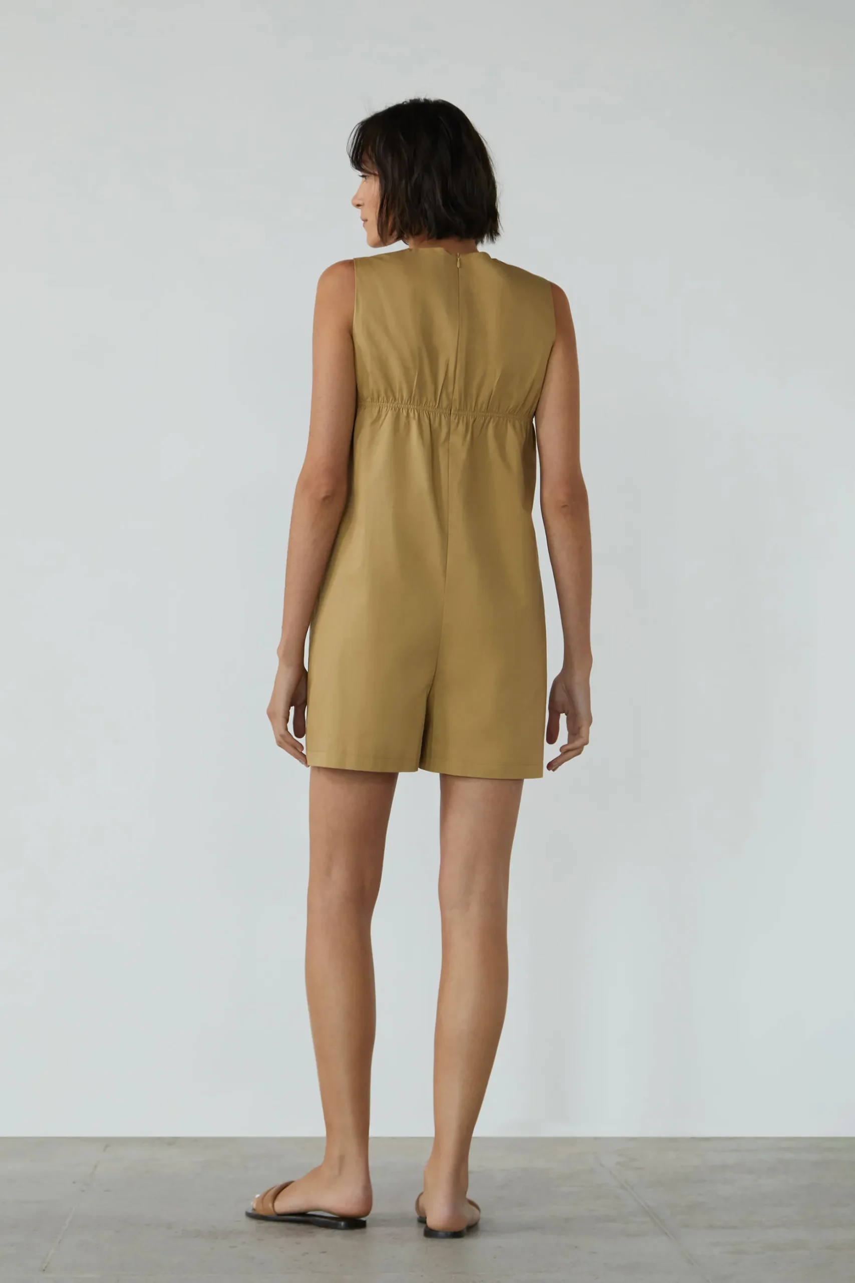 Organic Cotton Gathered Romper
