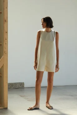 Organic Cotton Gathered Romper