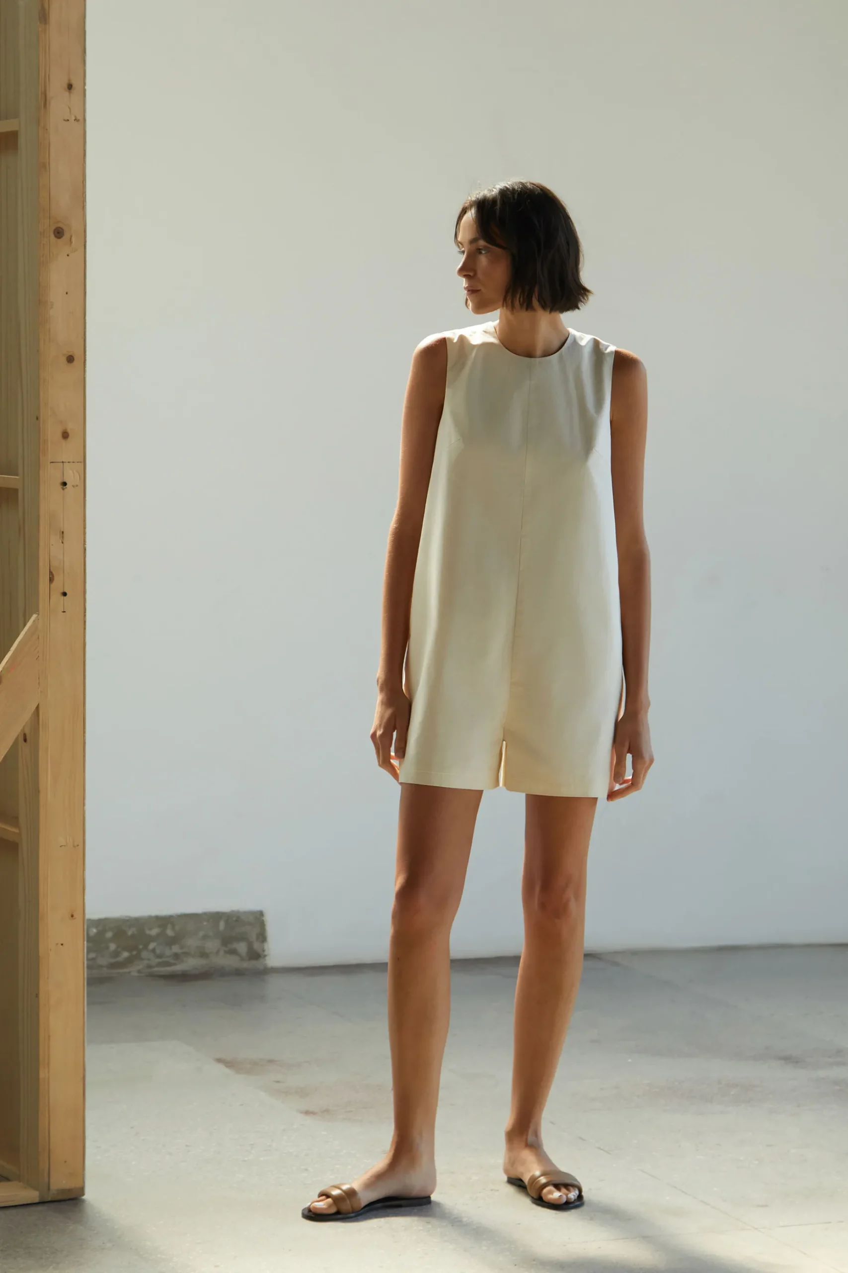 Organic Cotton Gathered Romper