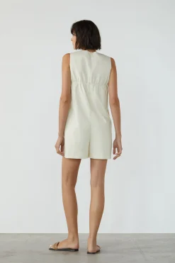 Organic Cotton Gathered Romper