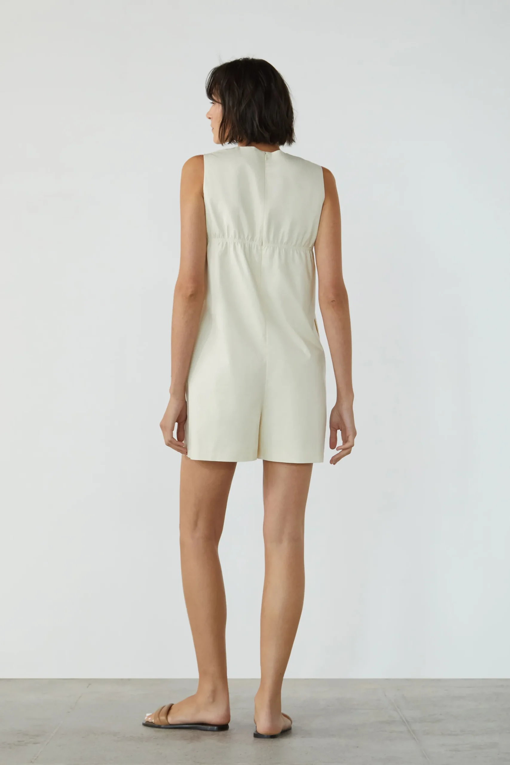Organic Cotton Gathered Romper