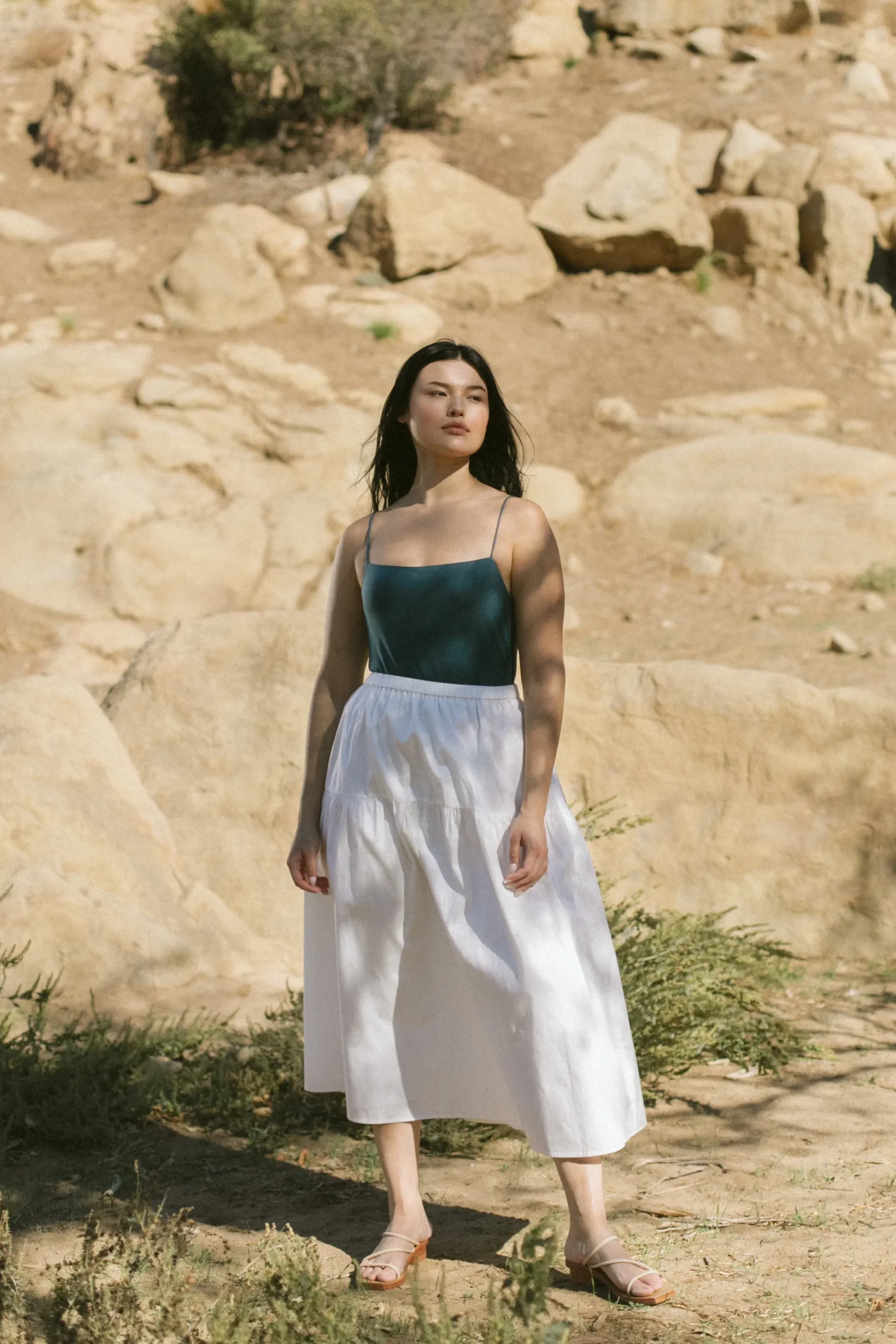 Organic Cotton Gathered Skirt
