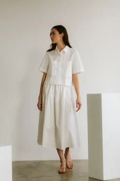 Organic Cotton Gathered Skirt