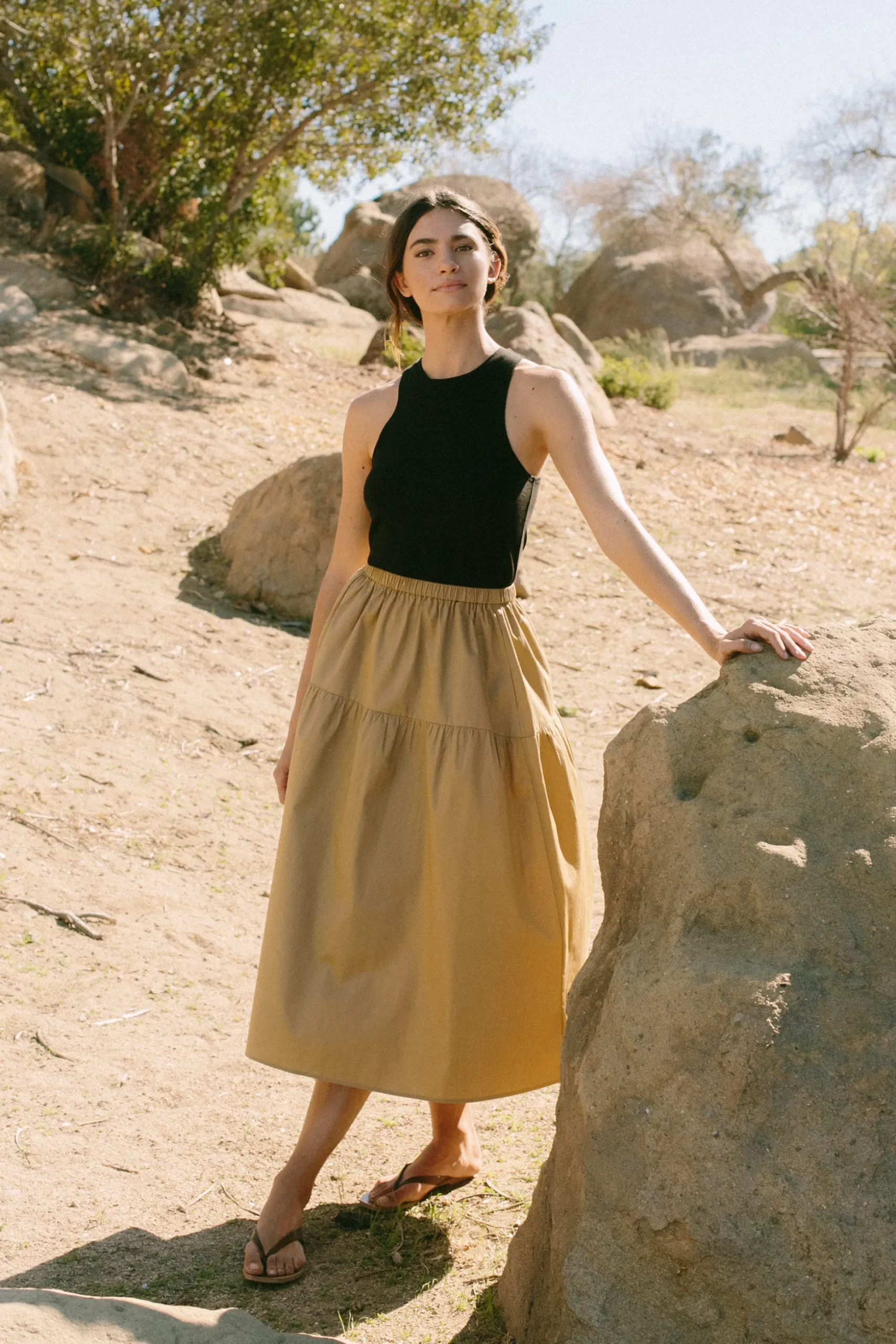 Organic Cotton Gathered Skirt