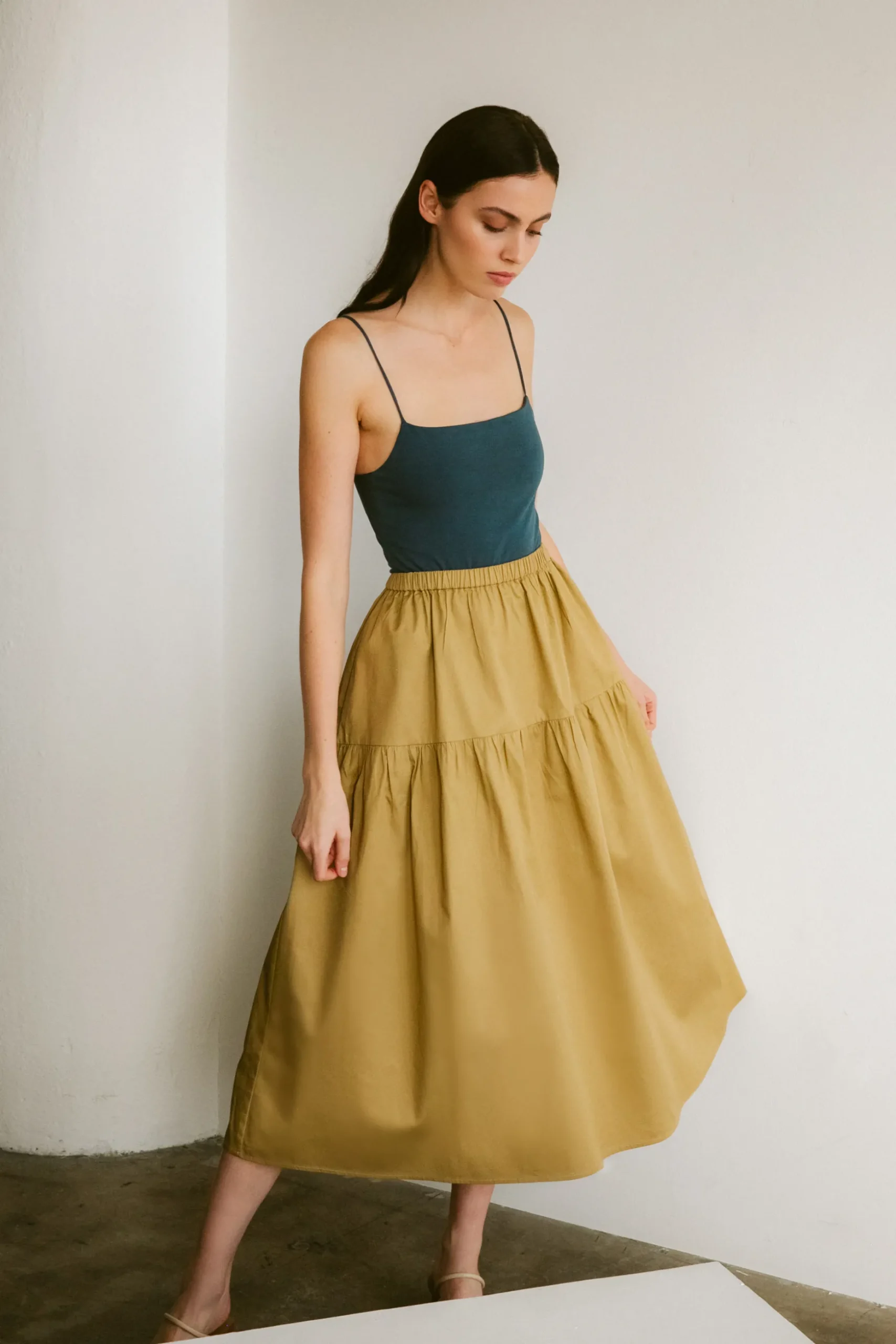 Organic Cotton Gathered Skirt