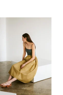 Organic Cotton Gathered Skirt