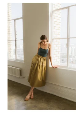 Organic Cotton Gathered Skirt