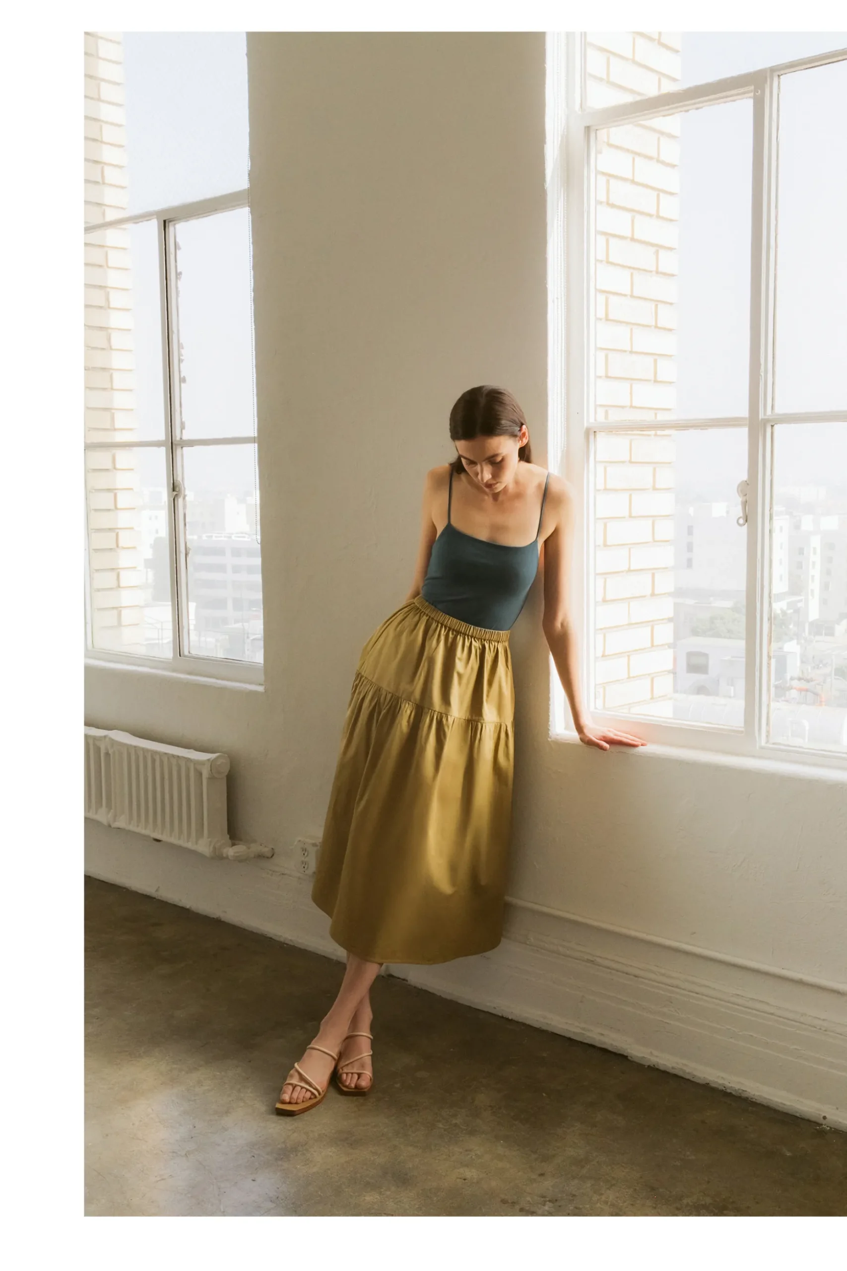 Organic Cotton Gathered Skirt