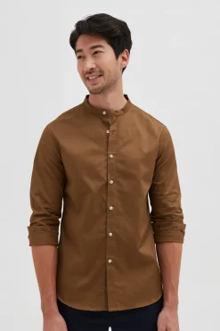 Organic Cotton Mandarin Collar Shirt