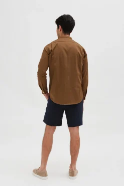 Organic Cotton Mandarin Collar Shirt