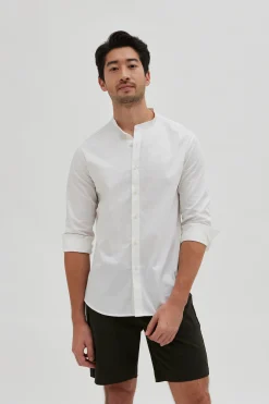 Organic Cotton Mandarin Collar Shirt