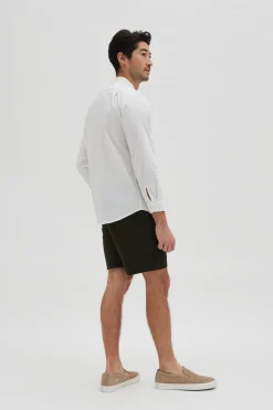 Organic Cotton Mandarin Collar Shirt