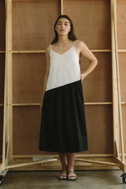 Organic Cotton V-Neck Midi Dress