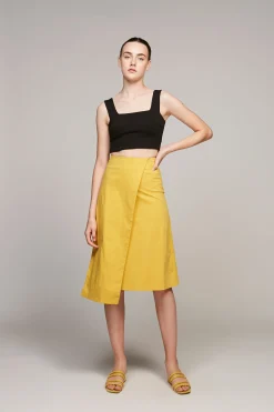Overlap Midi Skirt