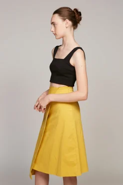 Overlap Midi Skirt