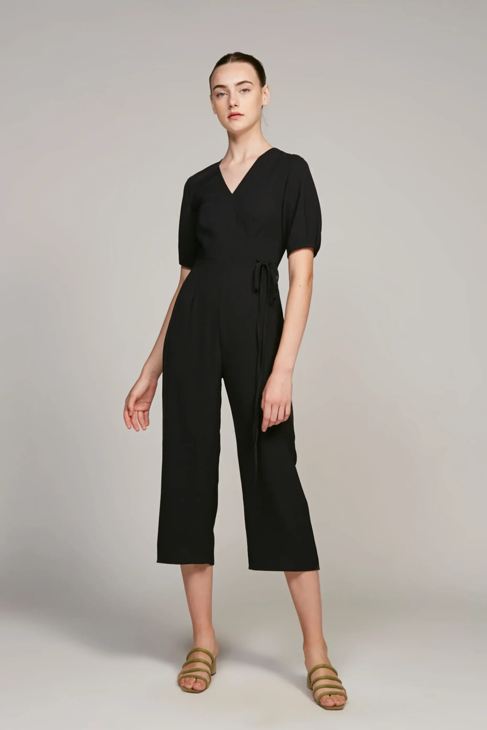 Pleat Sleeve Jumpsuit