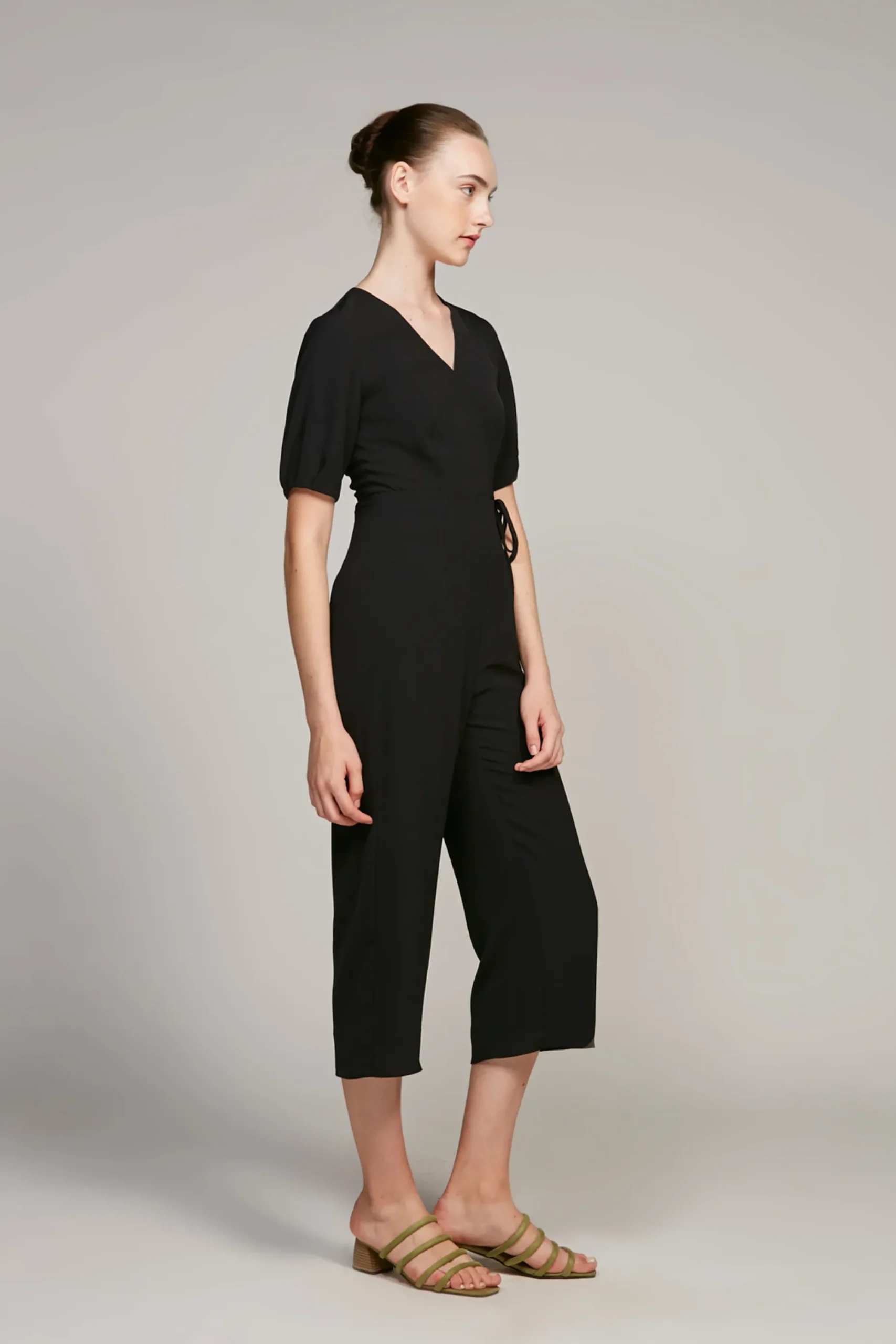 Pleat Sleeve Jumpsuit