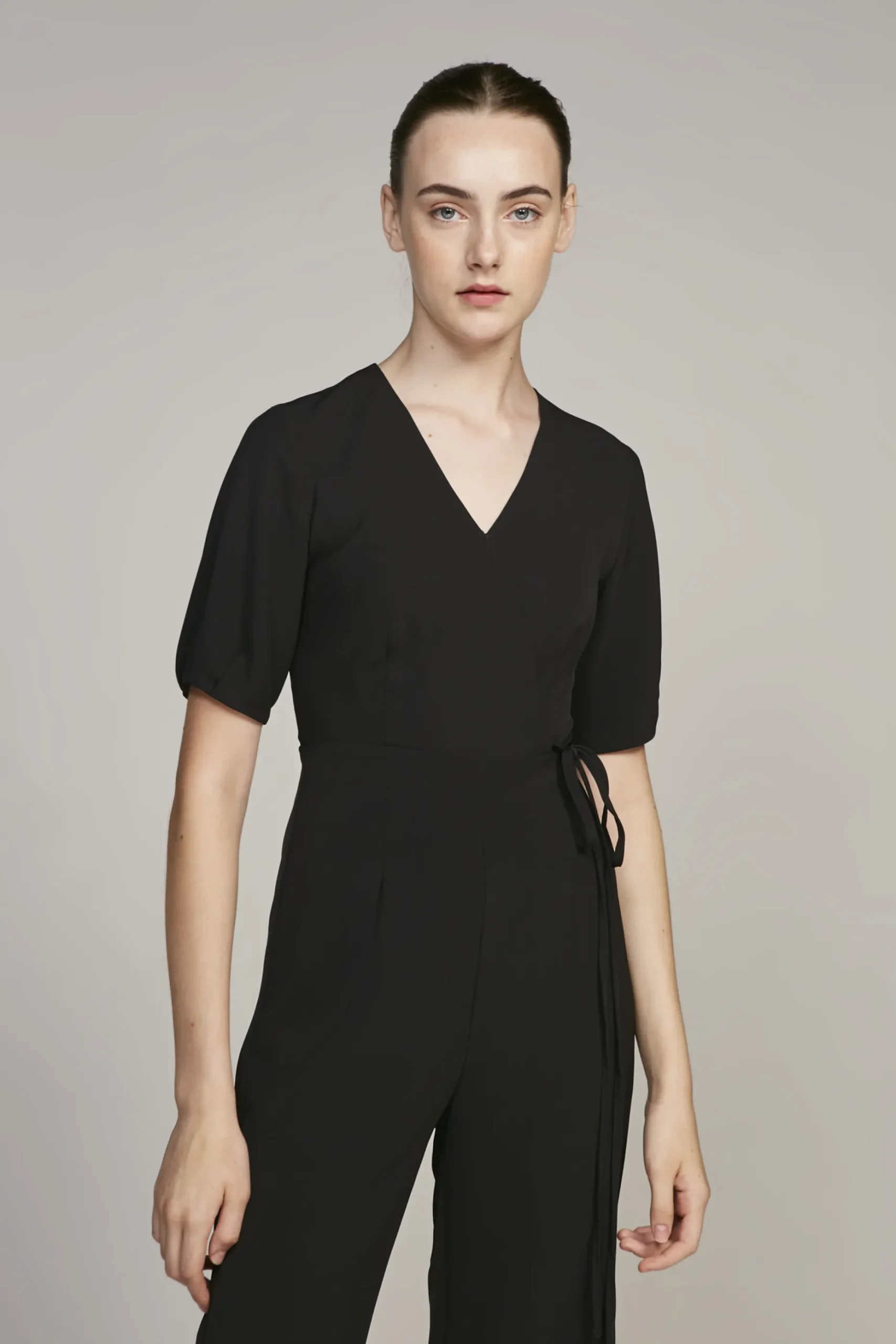 Pleat Sleeve Jumpsuit