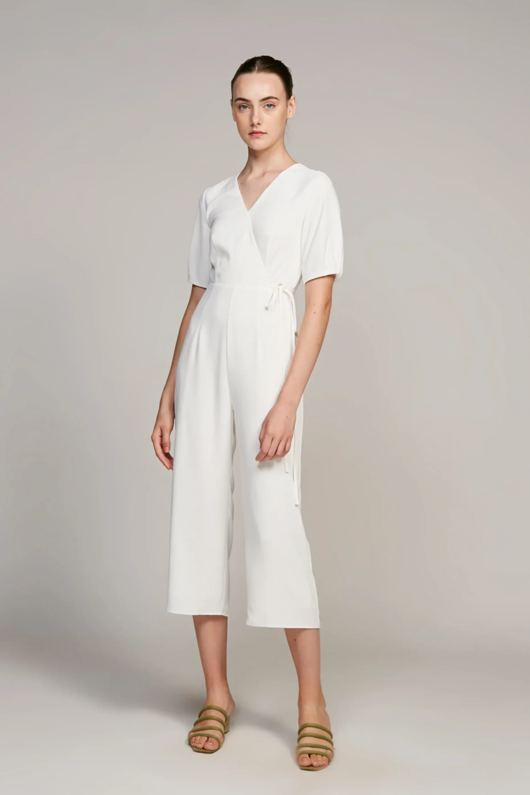 Pleat Sleeve Jumpsuit