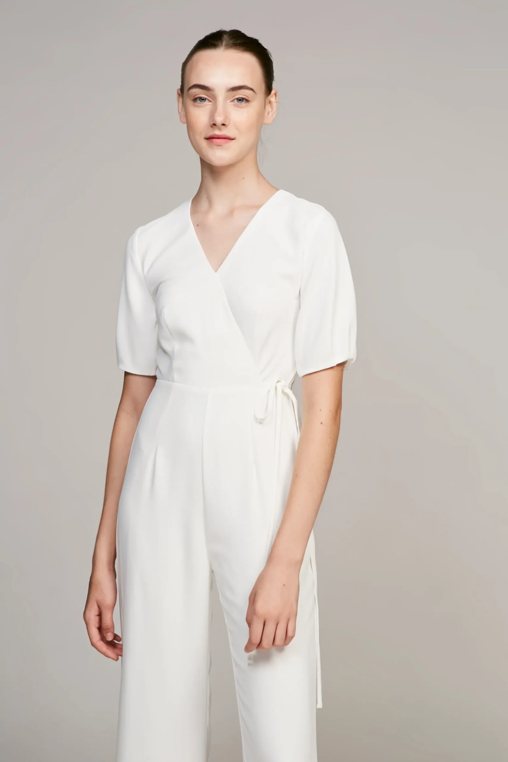 Pleat Sleeve Jumpsuit