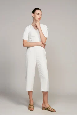 Pleat Sleeve Jumpsuit