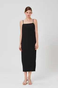 Pleated Column Dress