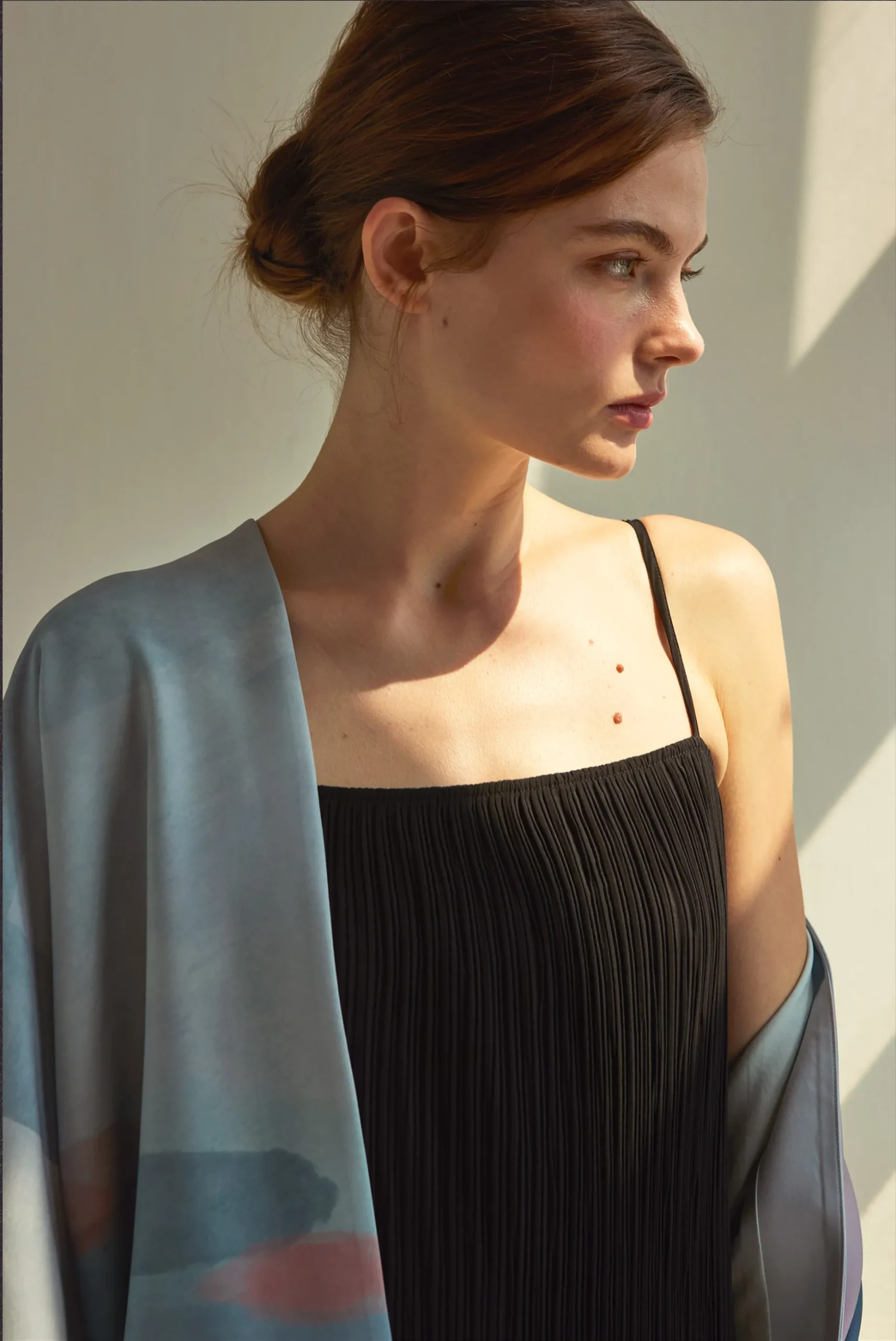 Pleated Column Dress