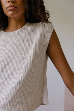 Pleated Kaftan Top