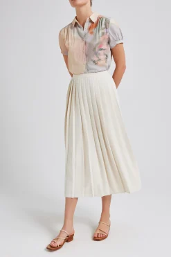 Pleated Midi Skirt