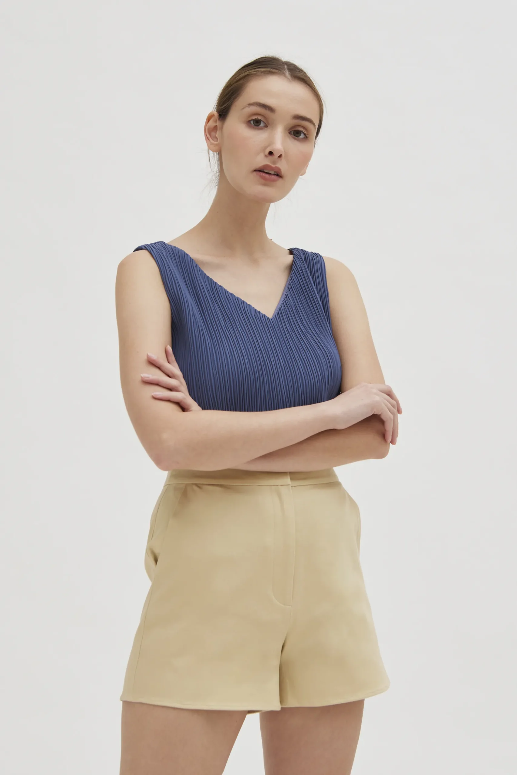 Pleated Shift Top