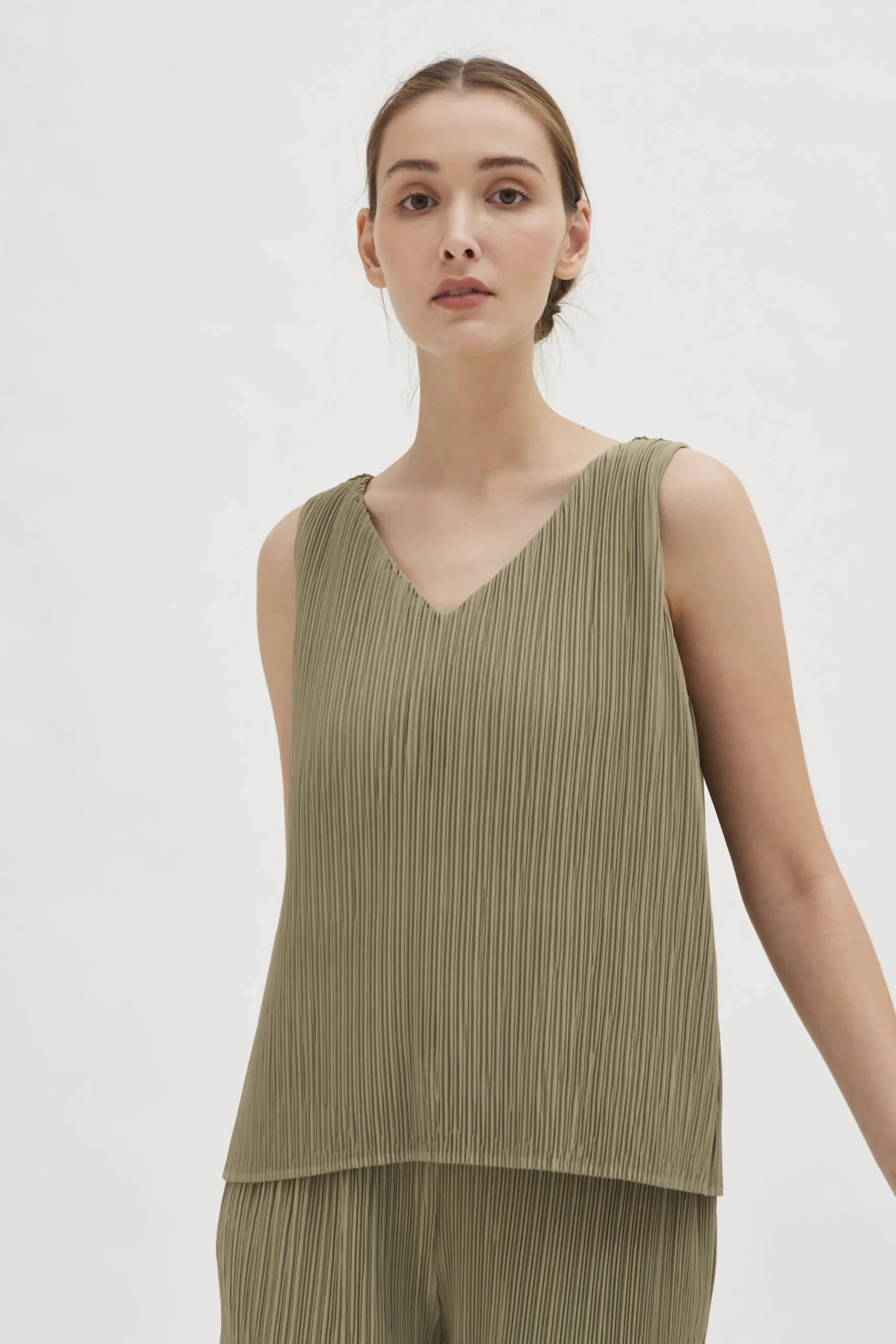 Pleated Shift Top